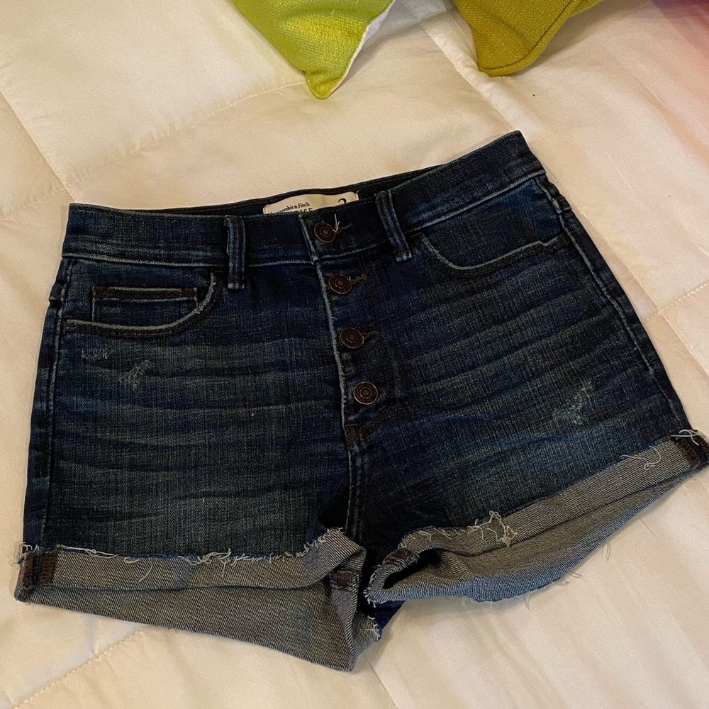 Abercrombie & Fitch High Rise Denim Shorts Size 2